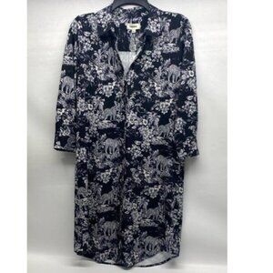 NWT L’AGENCE Black White Jungle Print Button Up Dress Sz Small Jaguar Leopard